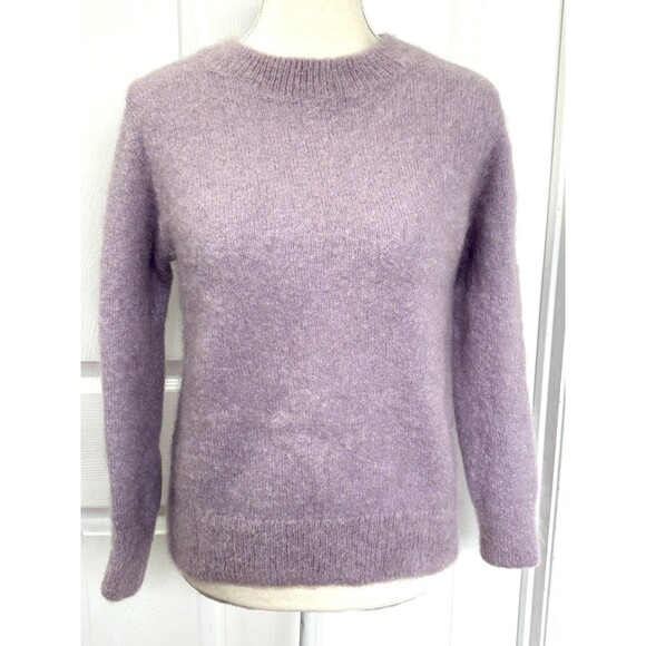 VINCE Brushed Mohair Eyelash Lavender Sweater Women's Size S - Picture 1 of 6
